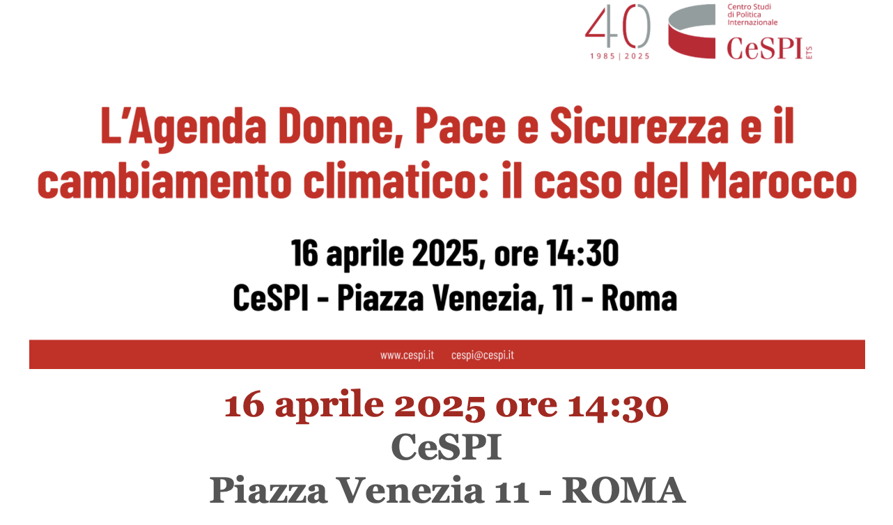 L'Agenda Donne, Pace e Sicurezza e il cambiamento climatico: il caso del Marocco